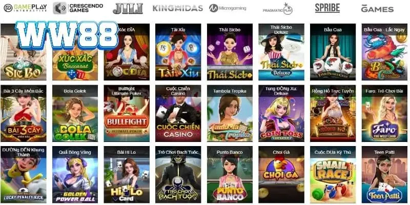 Đa dạng các loại game thú vị